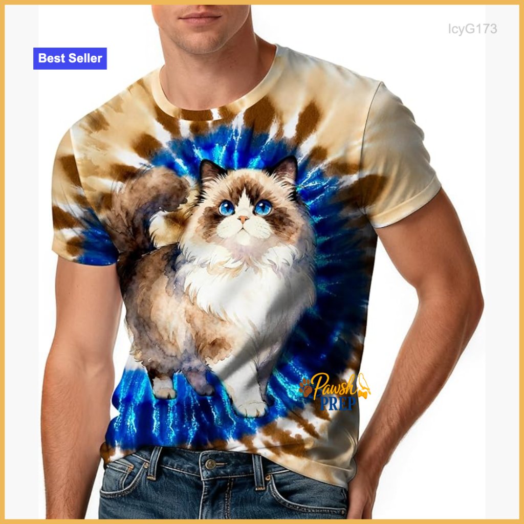 Unisex Tie Dye T-Shirt Crewneck Short Sleeve Relaxed Fit Polyester